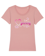 LOVE Tricou mânecă scurtă guler larg fitted Damă Expresser