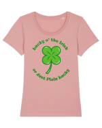 LUCKY Tricou mânecă scurtă guler larg fitted Damă Expresser