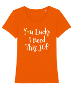 LUCKY Tricou mânecă scurtă guler larg fitted Damă Expresser