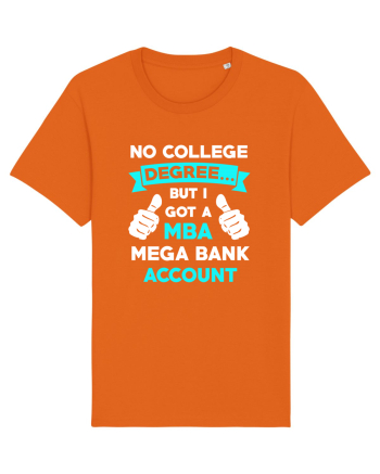 NO COLLEGE DEGREE Bright Orange