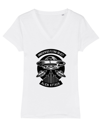 UFO Alien Black White