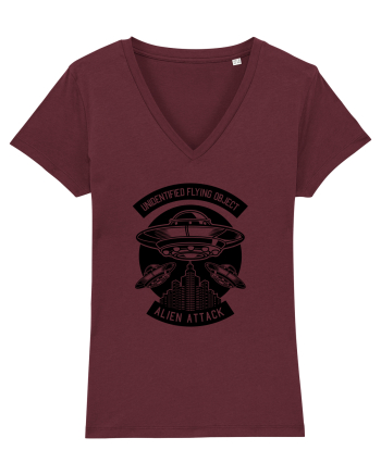 UFO Alien Black Burgundy