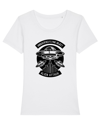 UFO Alien Black White