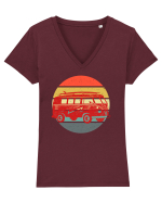 Hippie van  Tricou mânecă scurtă guler V Damă Evoker