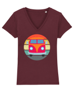 Hippie van  Tricou mânecă scurtă guler V Damă Evoker