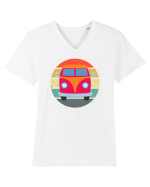 Hippie van  Tricou mânecă scurtă guler V Bărbat Presenter