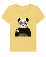 Banksy Rude Panda Tricou mânecă scurtă guler larg fitted Damă Expresser