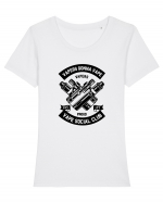 Vape Social Club Black Tricou mânecă scurtă guler larg fitted Damă Expresser