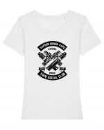 Vape Social Club Black Tricou mânecă scurtă guler larg fitted Damă Expresser