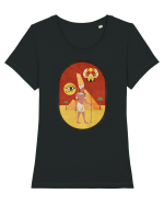 Egipt Antic Tricou mânecă scurtă guler larg fitted Damă Expresser
