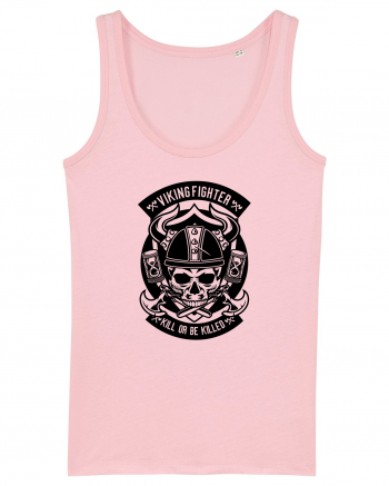 Viking Skull Black Cotton Pink