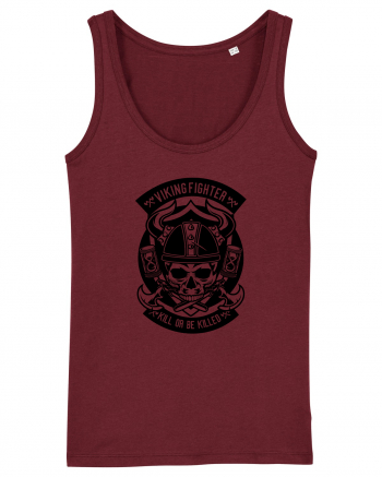 Viking Skull Black Burgundy