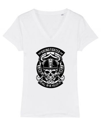 Viking Skull Black White