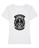 Viking Skull Black Tricou mânecă scurtă guler larg fitted Damă Expresser