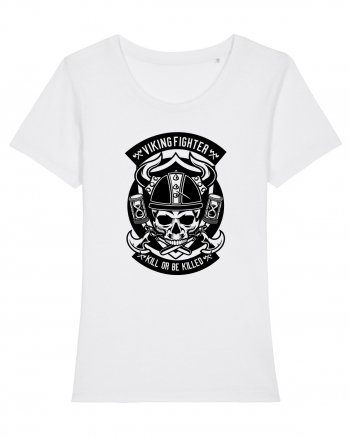 Viking Skull Black White