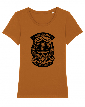 Viking Skull Black Roasted Orange