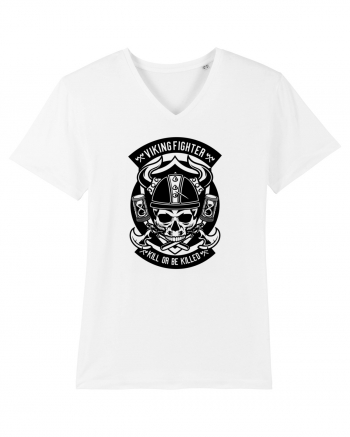 Viking Skull Black White