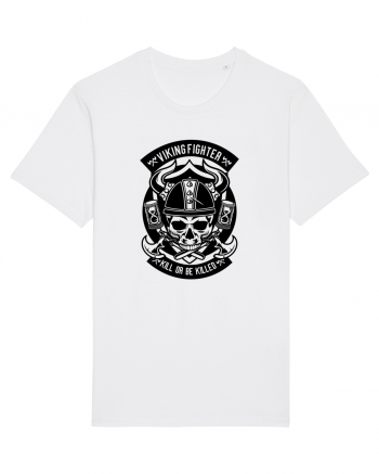 Viking Skull Black White
