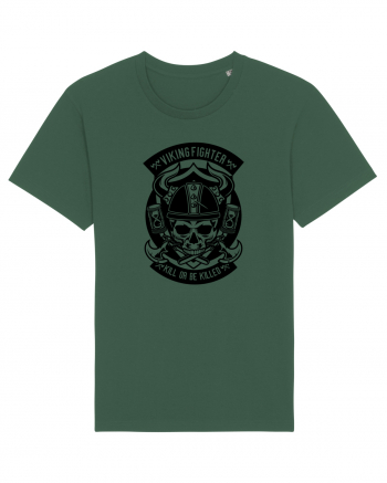 Viking Skull Black Bottle Green