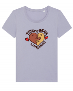 Teddy Bear Love Tricou mânecă scurtă guler larg fitted Damă Expresser