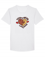 Teddy Bear Love Tricou mânecă scurtă guler larg Bărbat Skater