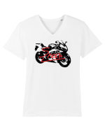 Motorcycles are FUN Tricou mânecă scurtă guler V Bărbat Presenter