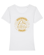 MOUNTAIN Tricou mânecă scurtă guler larg fitted Damă Expresser