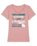 MARINE Tricou mânecă scurtă guler larg fitted Damă Expresser