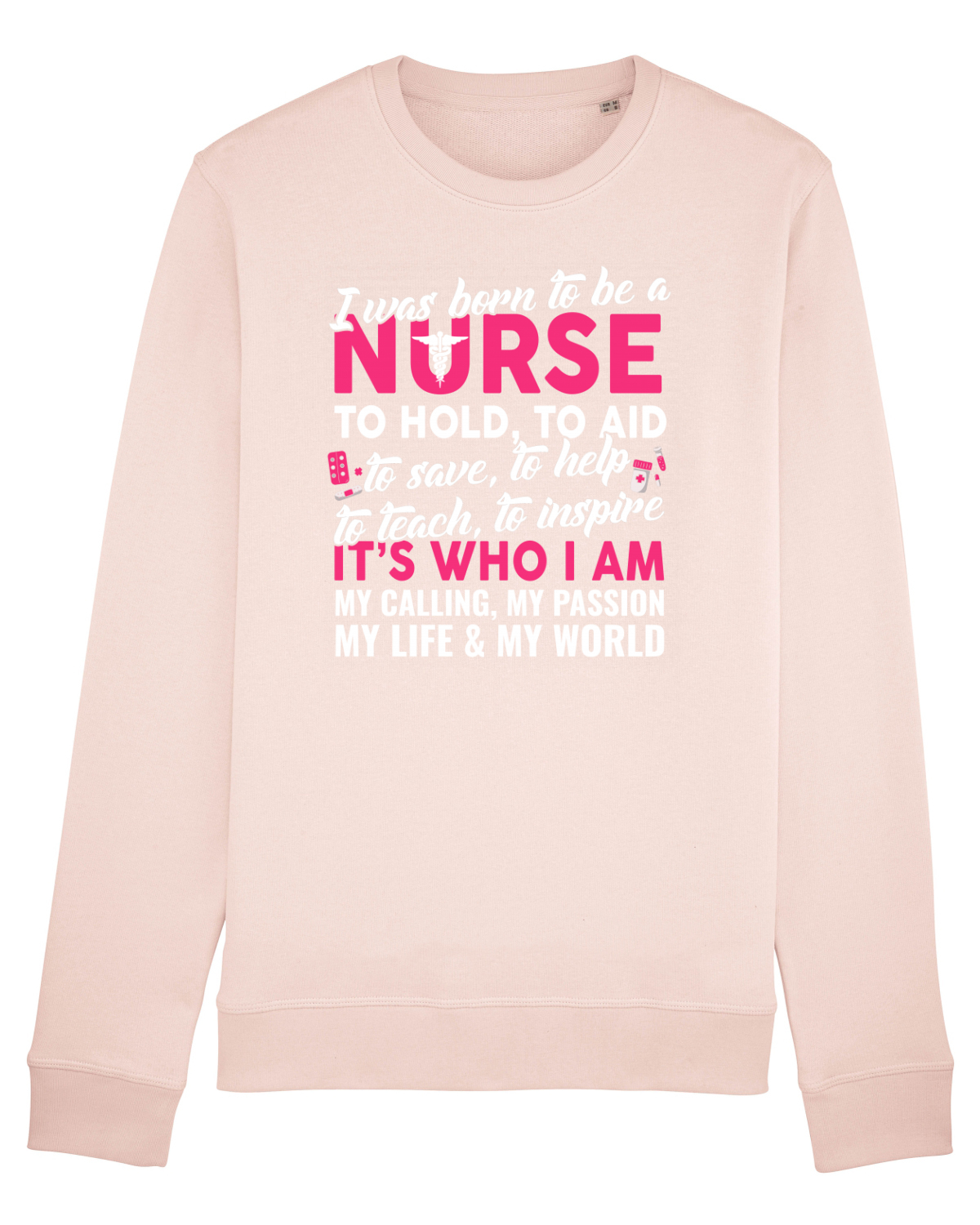 Bluză mânecă lungă Unisex Rise Candy Pink