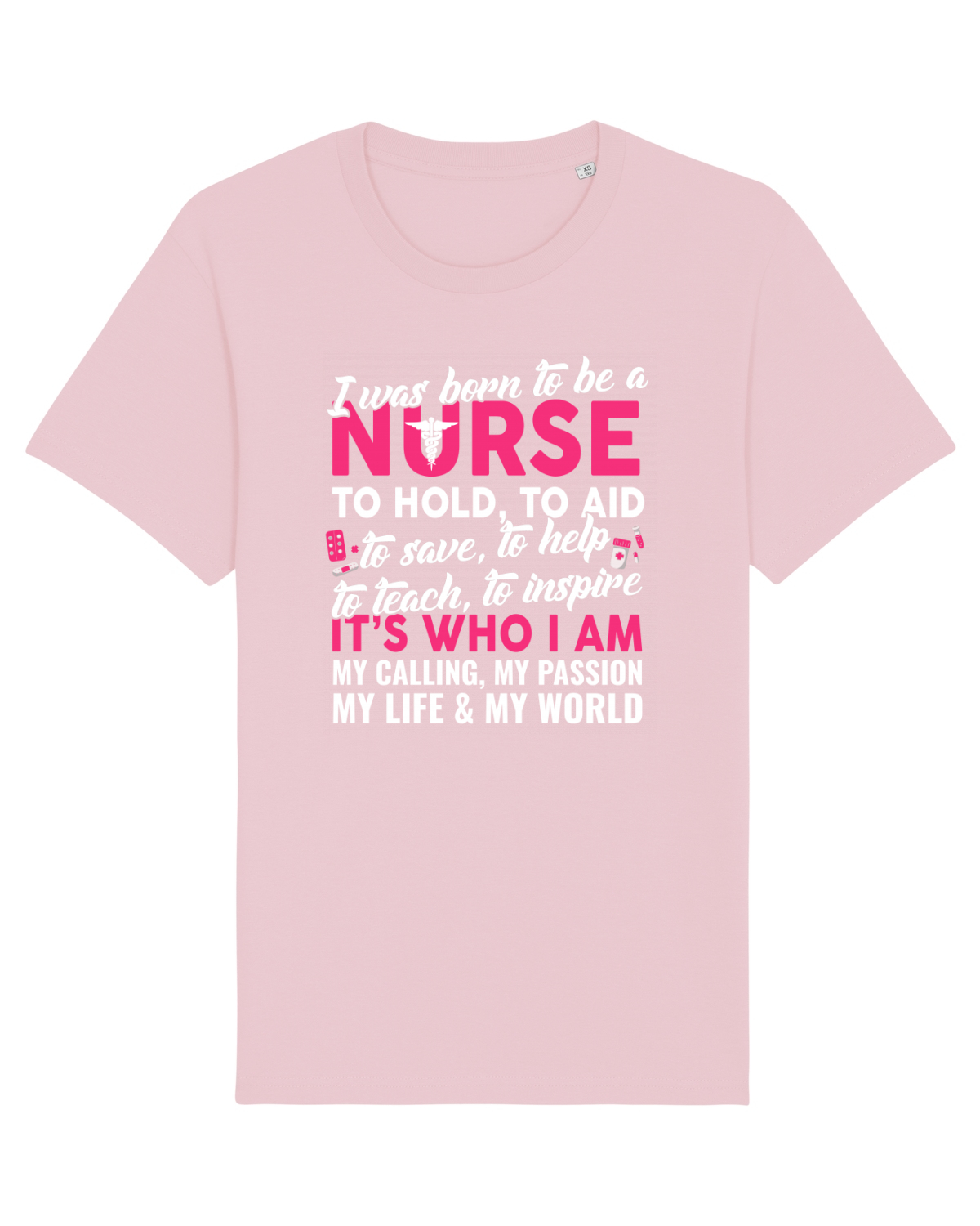 Tricou mânecă scurtă Unisex Rocker Cotton Pink