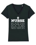 NURSE Tricou mânecă scurtă guler V Damă Evoker