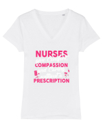 NURSE Tricou mânecă scurtă guler V Damă Evoker