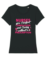 NURSE Tricou mânecă scurtă guler larg fitted Damă Expresser