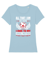 ANGEL MOTHER Tricou mânecă scurtă guler larg fitted Damă Expresser