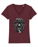 POOL PLAYER Tricou mânecă scurtă guler V Damă Evoker