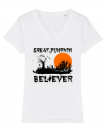 HALLOWEEN Tricou mânecă scurtă guler V Damă Evoker