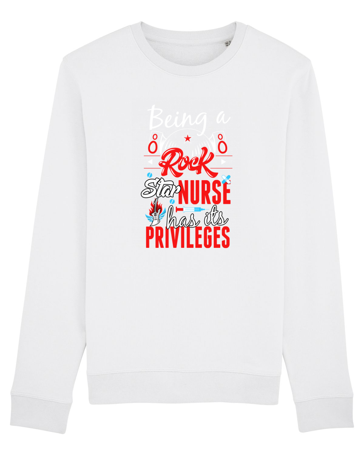 Bluză mânecă lungă Unisex Rise White