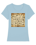 Egipt Antic Tricou mânecă scurtă guler larg fitted Damă Expresser