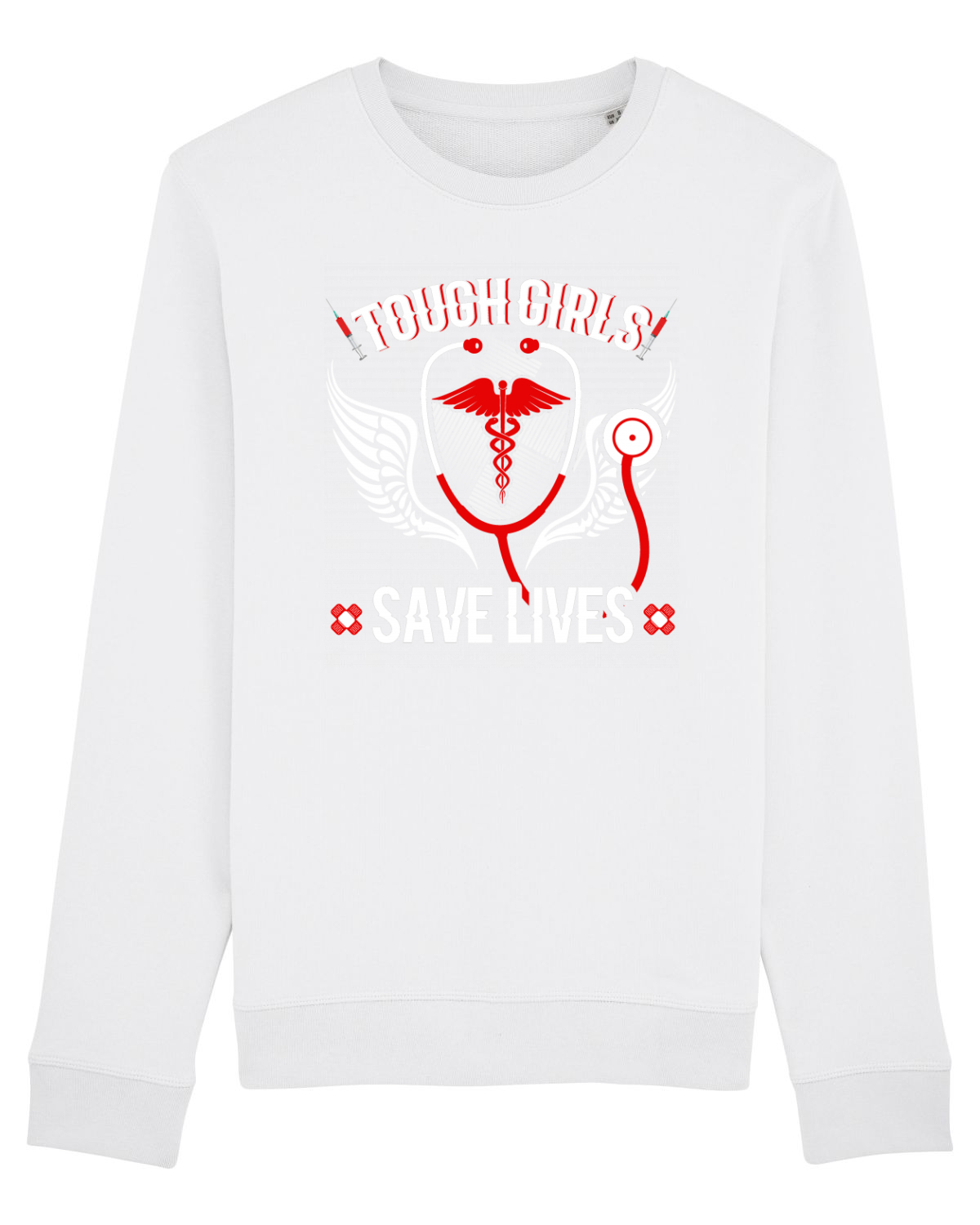 Bluză mânecă lungă Unisex Rise White