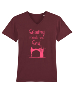 SEWING Tricou mânecă scurtă guler V Bărbat Presenter