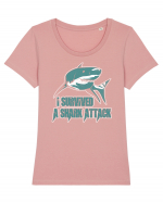 SHARK Tricou mânecă scurtă guler larg fitted Damă Expresser