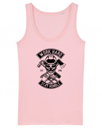 Work Hard Stay Humble Black Cotton Pink