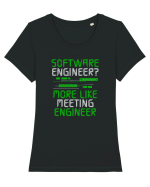 SOFTWARE ENGINEER Tricou mânecă scurtă guler larg fitted Damă Expresser