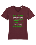 SOFTWARE ENGINEER Tricou mânecă scurtă guler V Bărbat Presenter