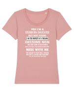 DAUGHTER Tricou mânecă scurtă guler larg fitted Damă Expresser