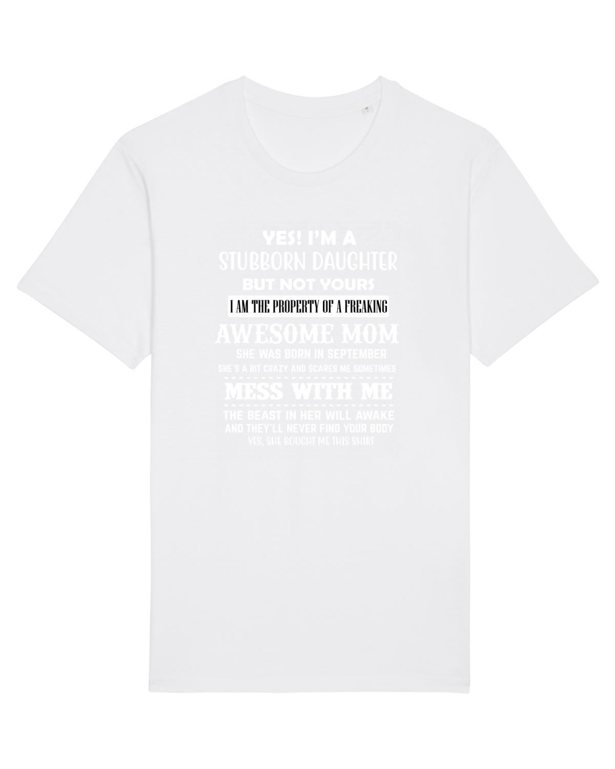 Tricou mânecă scurtă Unisex Rocker White