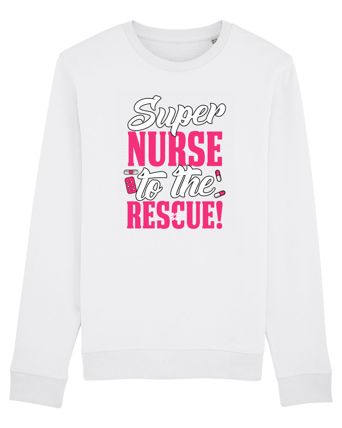 Bluză mânecă lungă Unisex Rise White