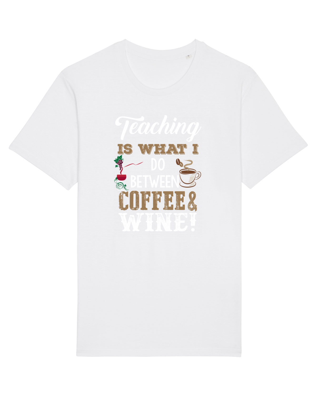 Tricou mânecă scurtă Unisex Rocker White