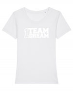 ONE TEAM ONE DREAM Tricou mânecă scurtă guler larg fitted Damă Expresser