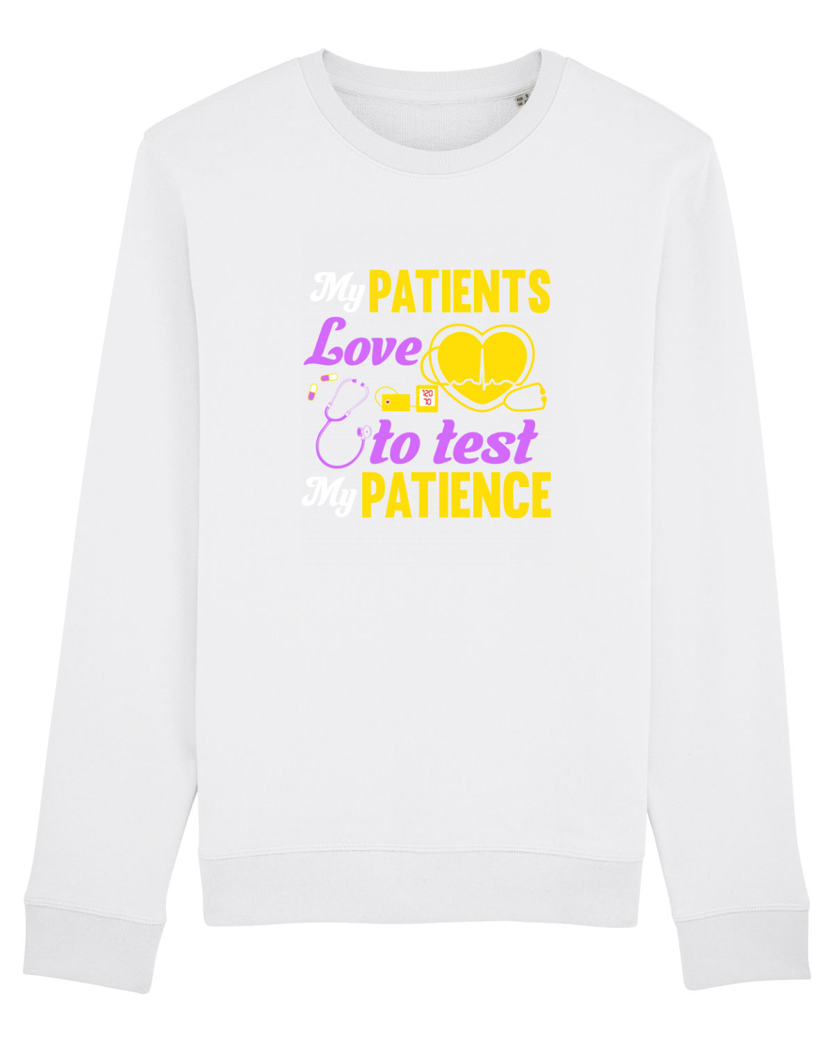 Bluză mânecă lungă Unisex Rise White
